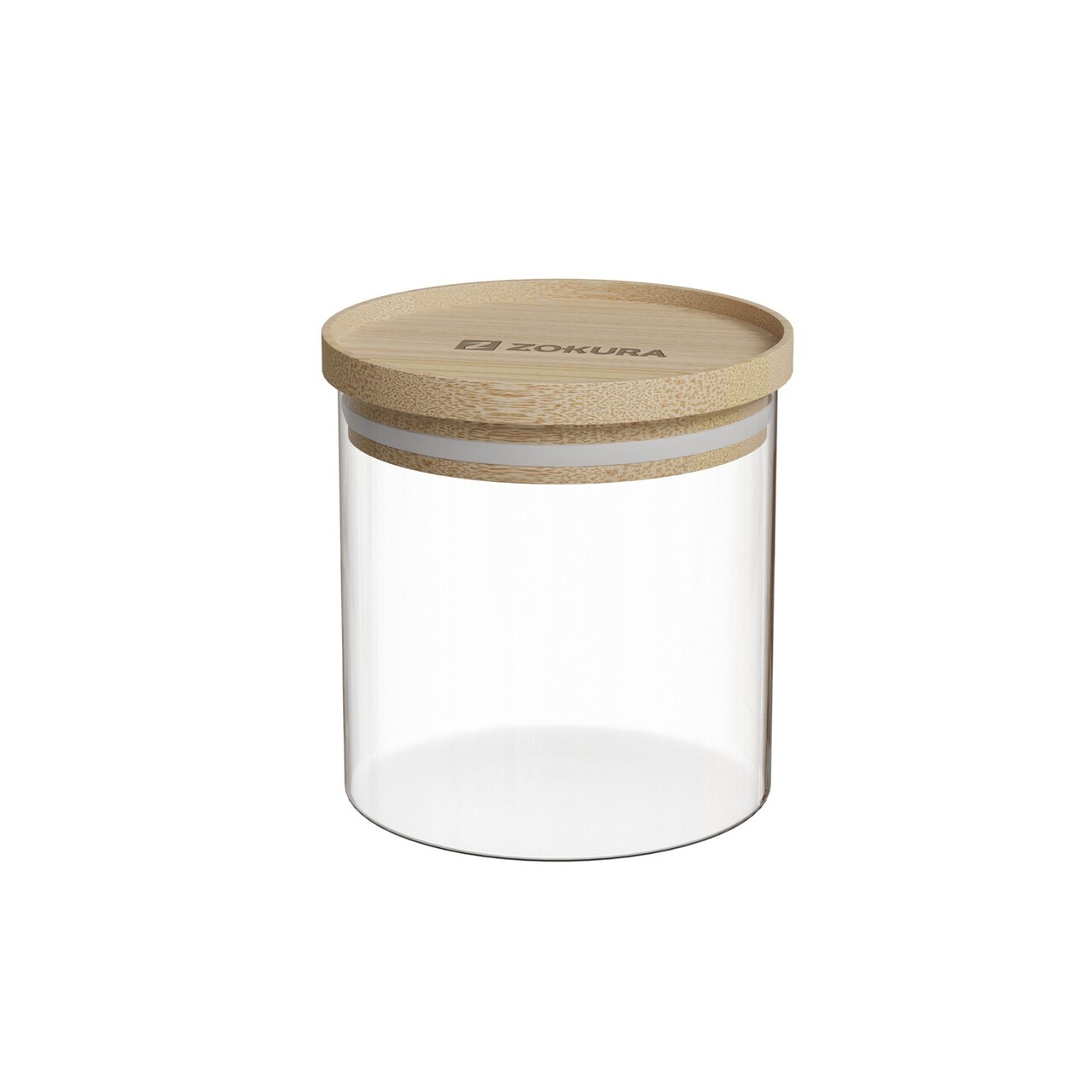 Recipient sticla, Ø9,5cm, 500ml, Cu capac din bambus - Zokura - imagine 6